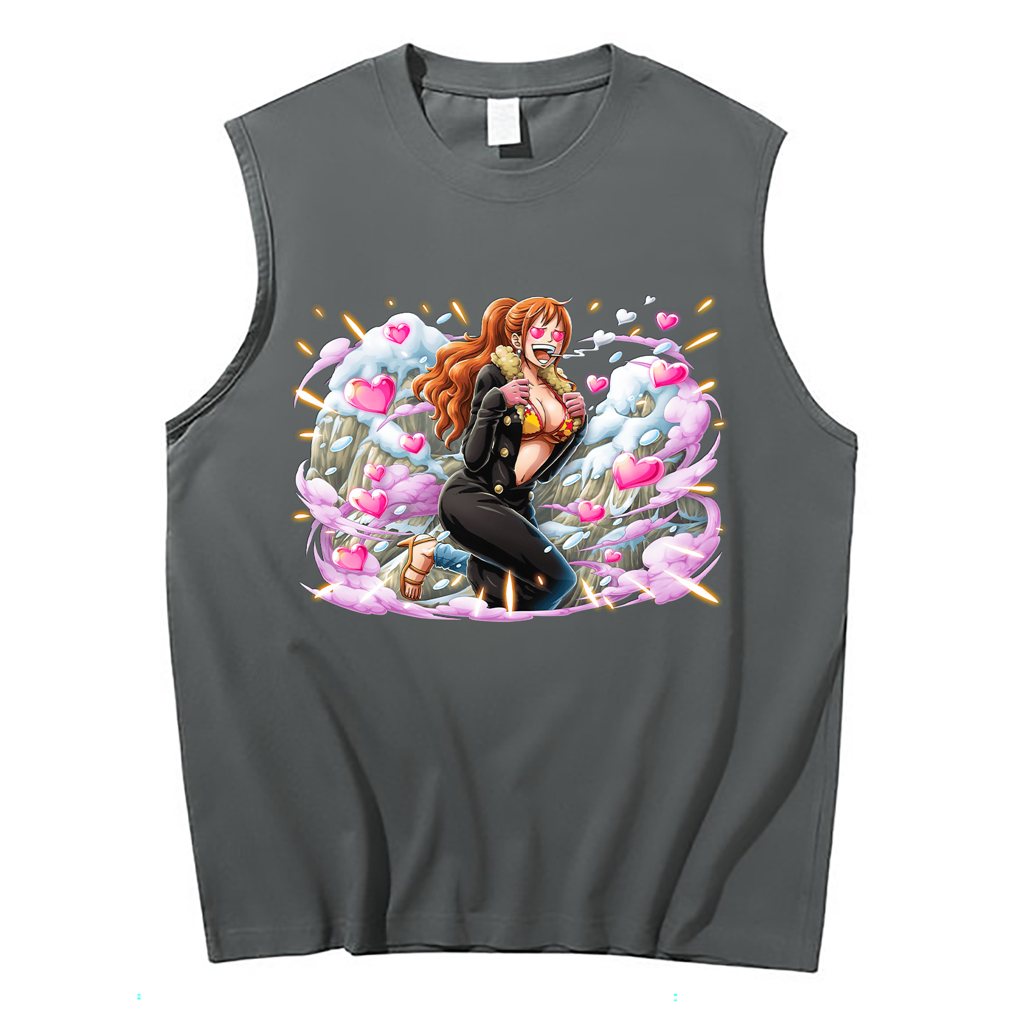 ワンピース ナミ ONE PIECE Nami コットン100％タンクトップ（フロントプリント）